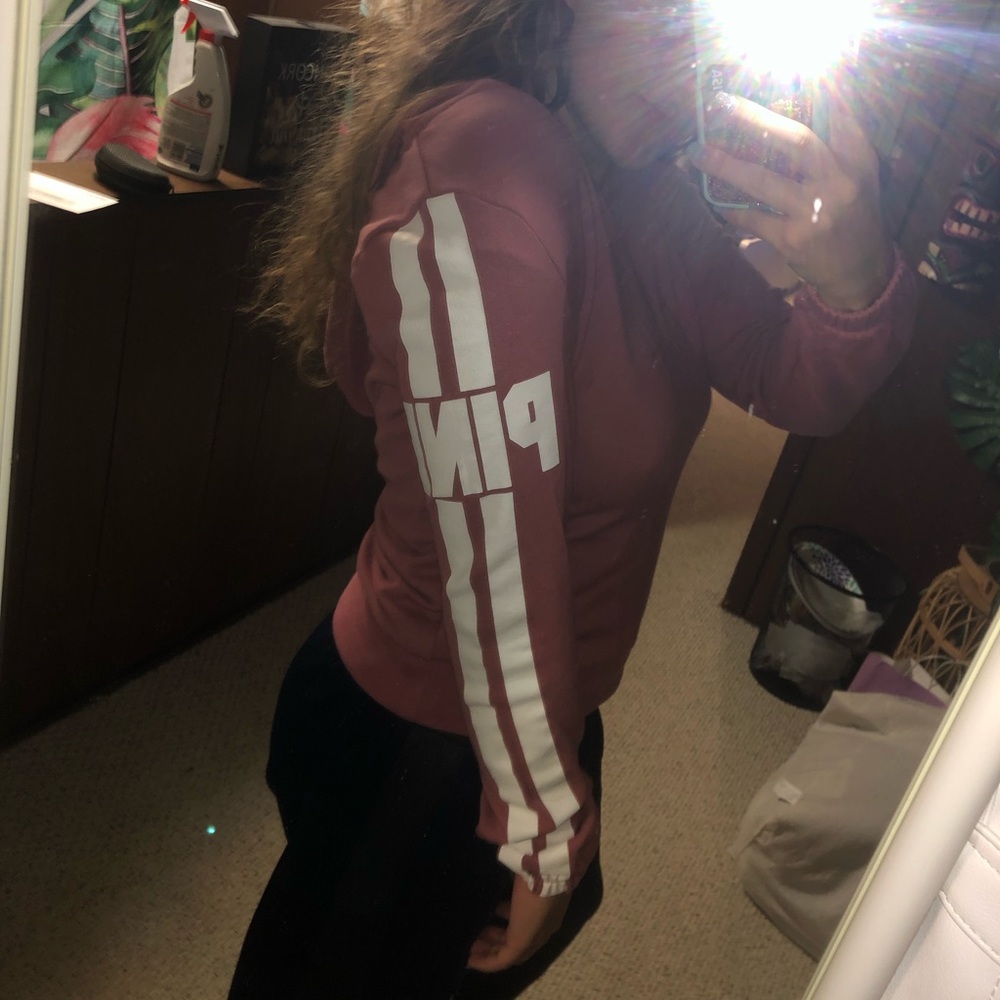 PINK pink sweatshirt with hood